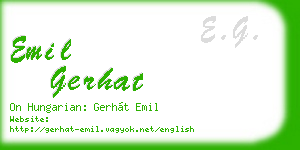 emil gerhat business card