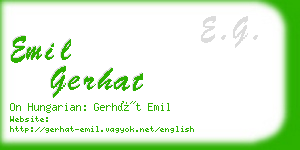 emil gerhat business card